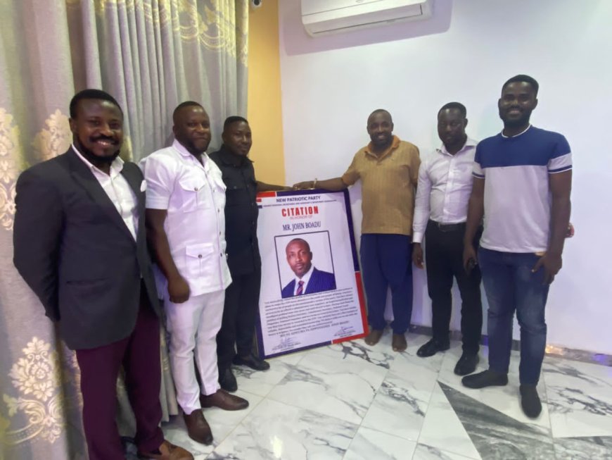GROUP HONOURS JOHN BOADU FOR HIS CONTRIBUTION TO THE DEVELOPMENT OF NPP