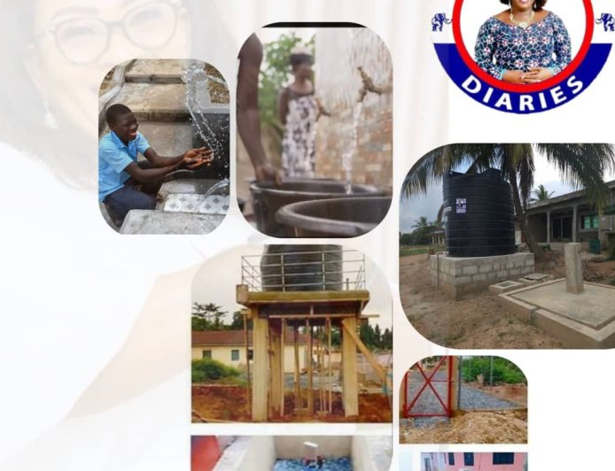 Residents of Kasoa hail Mavis Hawa Koomson for unprecedented water supply in the constituency.