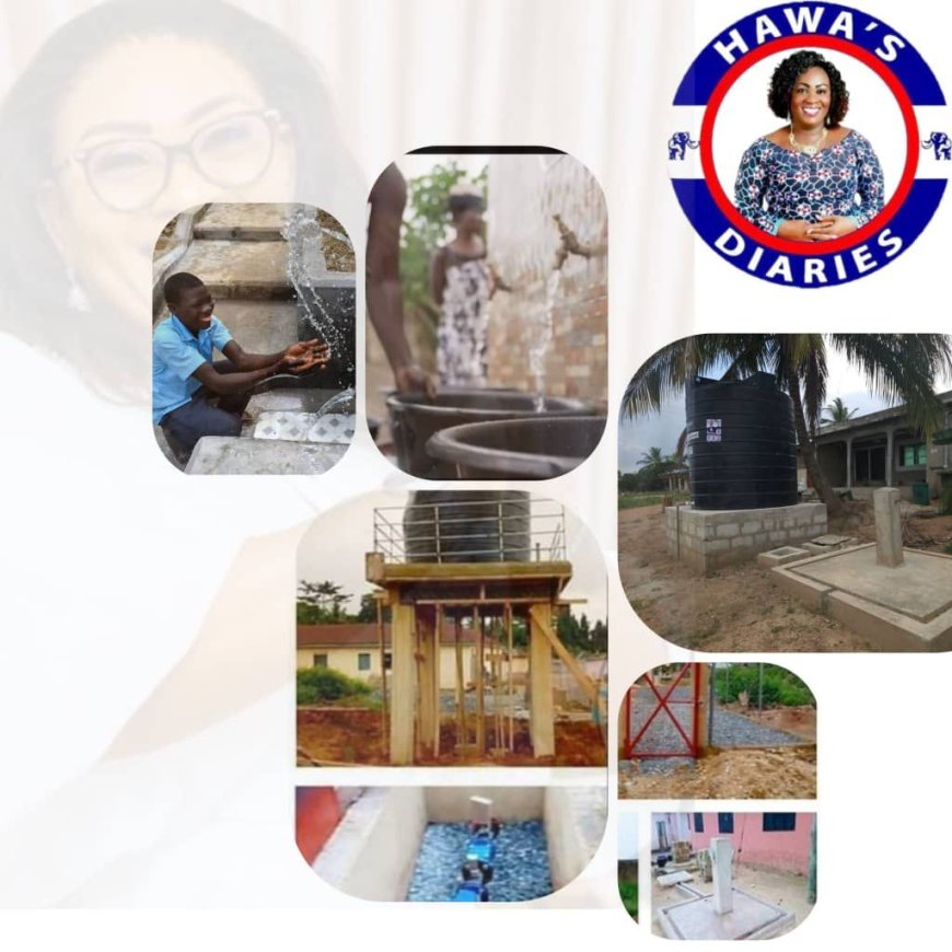Residents of Kasoa hail Mavis Hawa Koomson for unprecedented water supply in the constituency.