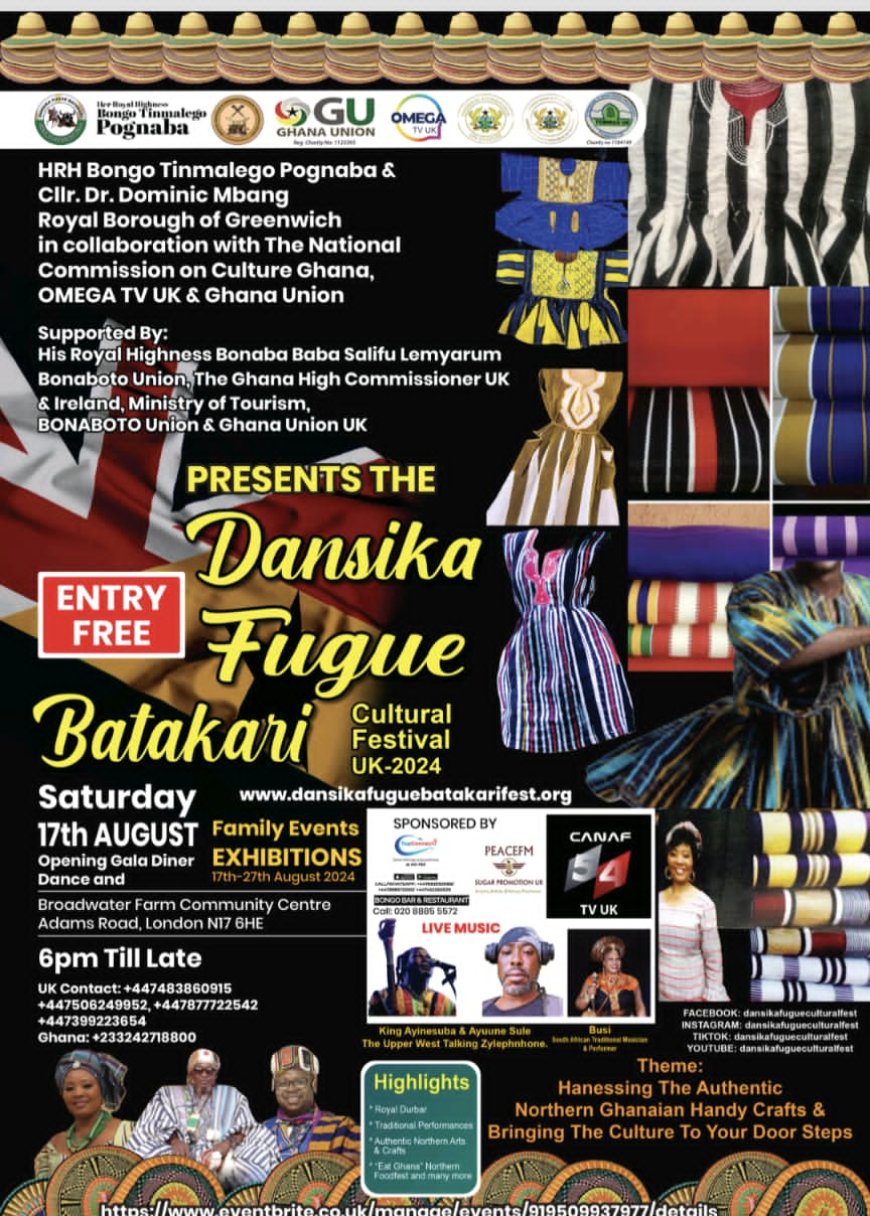 Dansika Fugue Batakari Cultural Festival UK - 2024 To Be Held On August 17-27