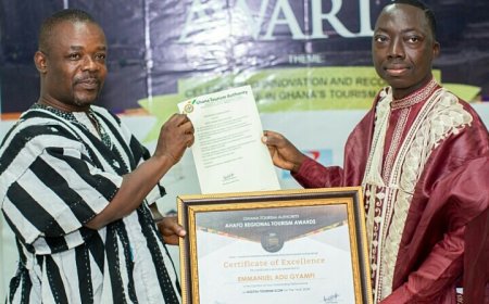 Ghana Tourism Authority Honours Asempa Dawuro Editor, Adu Gyamfi Odopa With The Digital Tourism Icon Of The Year Award