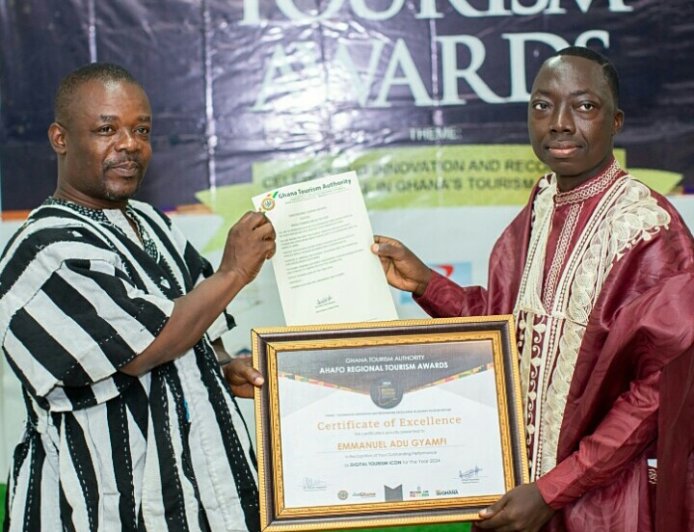 Ghana Tourism Authority Honours Asempa Dawuro Editor, Adu Gyamfi Odopa With The Digital Tourism Icon Of The Year Award
