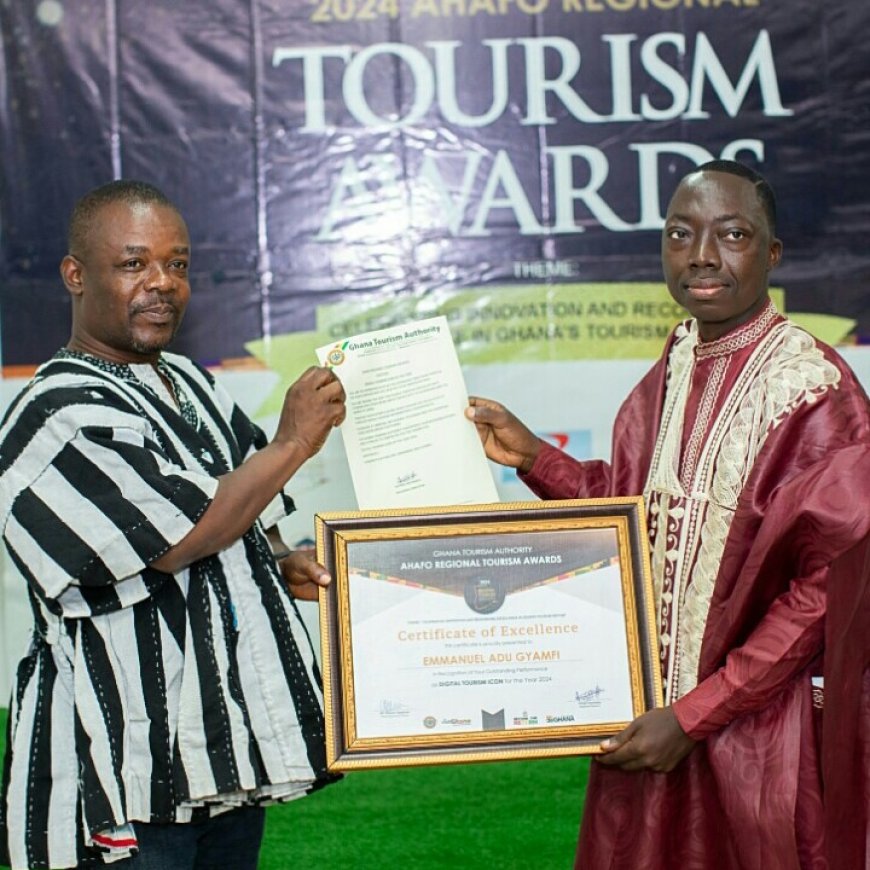 Ghana Tourism Authority Honours Asempa Dawuro Editor, Adu Gyamfi Odopa With The Digital Tourism Icon Of The Year Award