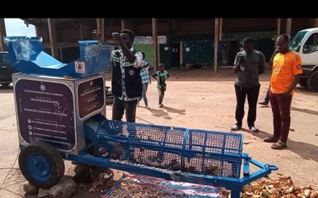 Ghanaian International, Ebo Ghunney Invents Cocoa Pods Breaking Machine, Impacting Agriculture Sector In Ghana's Neighbouring Countries