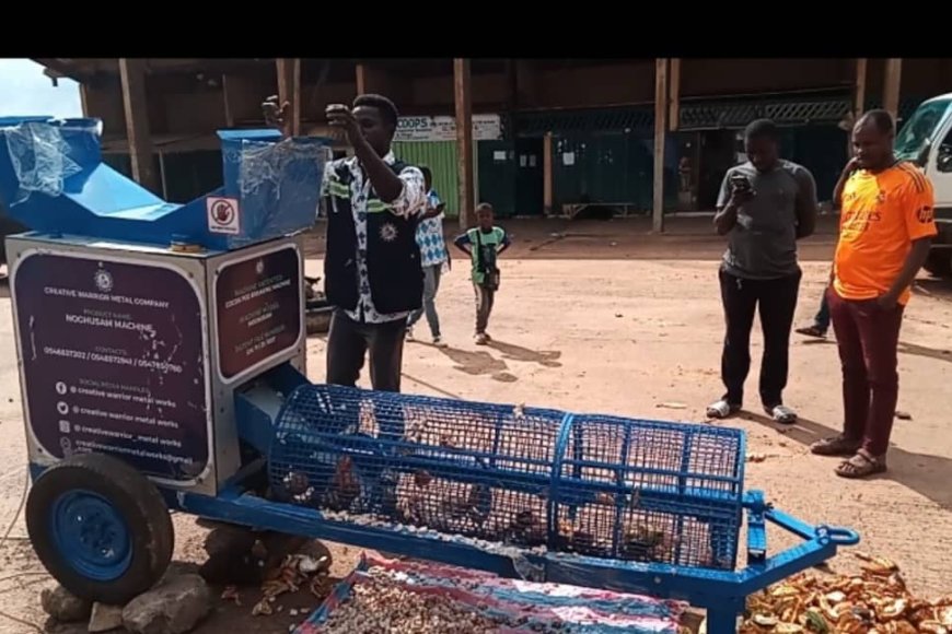 Ghanaian International, Ebo Ghunney Invents Cocoa Pods Breaking Machine, Impacting Agriculture Sector In Ghana's Neighbouring Countries