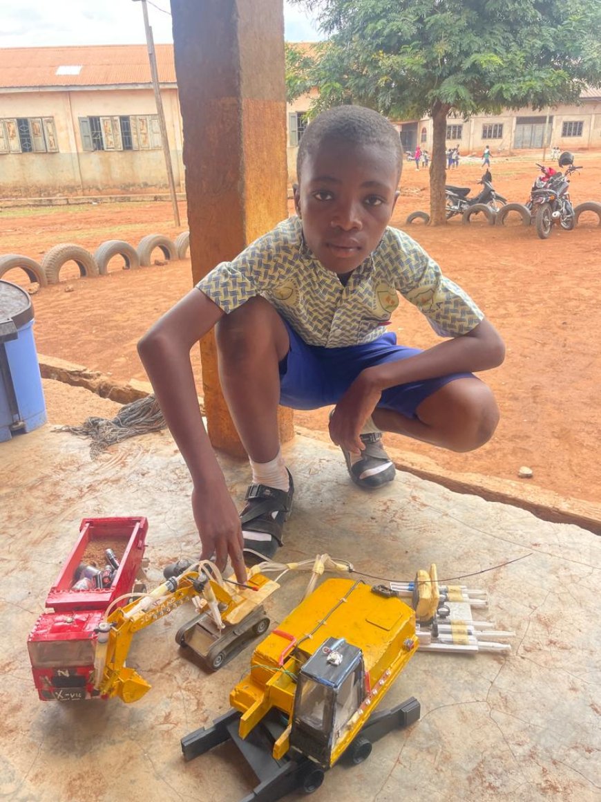 13-Year African Builds Battery-Powered Excavator, Tipper Truck Using Local Materials